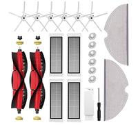 UPUPDAY Pièces de Rechange Accessoires Kit pour Xiaomi Roborock S5 Max S6 Max S6 Pure S6 MaxV S50 S51 S55 S5 S60 S65 S6, 2 Brosse Principale, 4 Filtre HEPA, 6 Brosses Latérale, 2 Chiffon