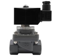 UPVC/CPVC Anti-corrosive Normally Closed Solenoid Valve,DN15-50 Corrosion Protect Energy Saving Electric Solenoid Valve,0.1~6bar(NPT_DC 24V_UPVC)