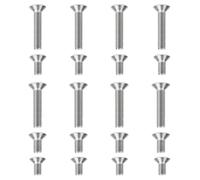 UPVC - Lot de 20 vis à tête fraisée M3.5, M4, M5 en acier inoxydable - Vis sans tête 8 mm et 20 mm pour plaque de verrouillage, boîte de vitesses et poignée
