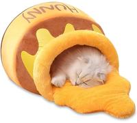 Upven Cat Bed, Honey Pot Pet Bed, Washable Dog Bed, Small Dog Cave Bed, Pet Warm House, Improve Sleep, Cat Bed with Removable Soft Cushion