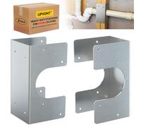 UPVONT Lot de 2 crampons galvanisés de calibre 16, hauteur 15,9 cm, largeur de 7,6 cm, s'adapte aux tuyaux jusqu'à 7,6 cm de diamètre extérieur - Épais, plus haut, conforme au code IBC/IRC, très