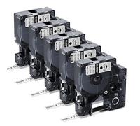 Upwinning 40910 Ruban Transparent 9mm Compatible avec Dymo D1 40910 Ruban Transparent 9mm x 7m, Recharge 40910 S0720670 9mm x 7m pour Dymo LabelManager 160 210D 280 360D 420P 500TS 640CB, 5x