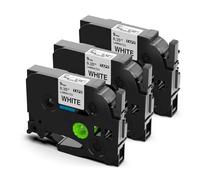 Upwinning Aze 221 Ruban 9mm adhésif Blanc Compatible avec Brother P Touch Ruban 9mm pour PT-H107B H105 900 D200 D400 E550WVP, Recharge Tze-221 Tze 221 Tz-221 Tz-221 Tzen221, Tze 9 mm Noir sur blanc