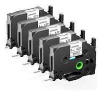 Upwinning Tze-211 Compatible avec Brother P-touch Ruban 6mm Noir sur blanc