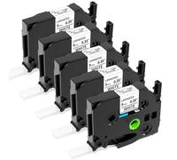 Upwinning TZe-221 Compatible Brother P-touch Ruban 9mm x 8m Noir sur Blanc
