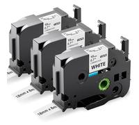Upwinning TZe-241 Compatible avec Brother P-touch Ruban Tze 18mm Blanc, 3PK