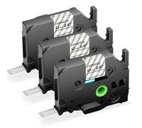 Upwinning TZe135 Compatible avec Brother P-Touch Ruban Blanc sur Clear 12mm