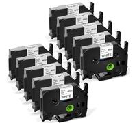 Upwinning TZe231 Tz 231 TZ Tape 12mm x 8m Noir sur Blanc 10x | Compatible avec Brother P touch Ruban 12mm 0.47 Recharge pour Brother D210VP D400 D600VP P710BT 1090 PTE110VP H107