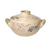 UPWONEC Casserole De Style Rétro, Pot À Soupe, Pot À Cuisson Multifonctionnel, Sous-Viol Peint À La Main, Ragoût De Grande Capacité, Pot Ronde Classique,3l