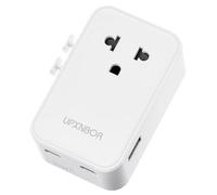 UPXNBOR Adaptateur de Voyage Universel Ultra Fin, Adaptateur de Prise Universel avec 1 USB-A et 2 USB-C, Adaptateur Secteur Compact pour USA/UK/Australie/Japon/Thaïlande