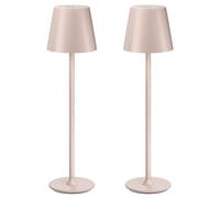 UPXNBOR Lot de 2 lampes de table LED sans fil à intensité variable - Lampe de chevet tactile sans fil - Pour l'intérieur et l'extérieur - Batterie - Lumière chaude à 3 niveaux - Étanche IP54 - Boîtier