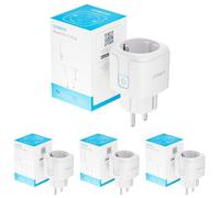 UPXNBOR Prise intelligente 16 A avec mesure de courant - Wi-Fi Smart Home fonctionne avec Alexa, Google Home - Minuterie & APP Accès à distance, pas de hub nécessaire, seulement 2,4 GHz WiFi (1 pièce)