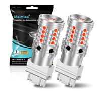 UPXSXT 2 pièces 3157 T25 P27/7W LED Ampoule rouge pour feu stop arrière, 4157 3057 3157A 3457 4057 12V-24V 27SMD Ampoule de remplacement super lumineuse