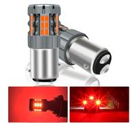 UPXSXT 2Pcs 1157 BAY15D P21/5W LED Feu de Frein Rouge, 2057 2357 7528 CANBUS Remplacement Anti Hyper Flash Sans Erreur Ampoule pour Feu arrière, feu de jour super brillant 30-SMD 25W 4000LM