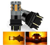 UPXSXT 2Pcs 3157 Ampoule LED Ambre Clignotant, 4157 3057 3157A 3457 4057 T25 P27/7W CANBUS Sans Erreur Anti Hyper Flash Ampoule de Remplacement Super Lumineux 30-SMD 25W 4000LM