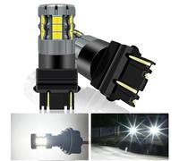 UPXSXT 2Pcs 3157 LED Feu de Frein Ampoule Blanc, 4157 3057 3157A 3457 4057 T25 P27/7W CANBUS Error Free Anti Hyper Flash Replacement Ampoule Super Lumineuse 30-SMD 25W 4000LM