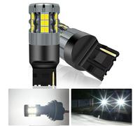 UPXSXT 2Pcs 7440 LED Ampoule de Feu de Recul Blanc, 7440A 7441 7440NA WY21W T20 CANBUS Ampoule de Remplacement Anti Hyper Flash pour Feu Arrière Brouillard Super Luminosité 30-SMD 25W 4000LM