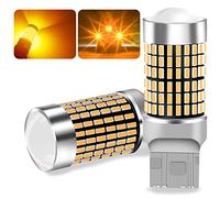 UPXSXT 2pcs ampoule t20 w21w ambrée convient aux clignotants, 7440 ampoule led voiture sans erreur 12-24V 144 3014SMD ampoule de rechange étanche super lumineuse pour voiture