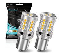 UPXSXT 2pcs ampoules LED 1156 ambre, 7506 BA15S P21w Ampoule LED sans erreur Canbus Anti Hyper Flash Ampoule de remplacement pour clignotant LED Super lumineuse 12-24V 27SMD 28W 4000LM