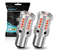 UPXSXT 2pcs ampoules LED P21/5 W rouges, ampoule LED pour feu stop 1157 BAY15D 2057 2357 7528 12 V-24 V 27 SMD de remplacement pour feu arrière, feu de jour 300% super lumineux