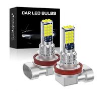 UPXSXT 2Pcs H11 H8 Ampoule de Feu Brouillard, Super Lumineux 12-24V 6000K Blanc Froid Ampoule de Feu Brouillard 1:1 Mini Ampoule Pas d'Adaptateur Nécessaire Plug-and-Play