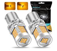 UPXSXT 2Pcs p21w led ampoule Ambre, 1156 BA15S Ampoules de clignotants canbus sans erreur anti hyper flash 89 SMD 12-24V 3400LM Super lumineux et étanche
