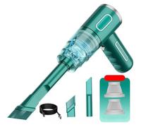 UQAHGRCHR Aspirateur Main Voiture pour Hyundai Tucson 2018-2023, 29000Pa Mini Aspirateur sans Fil Portable Rechargeable, avec 2 Filtre et Tête Brosse,Green