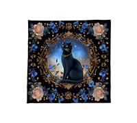 Uqezagpa 1 nappe de divination en tissu motif chats et fleurs, tarot, nappe, décoration murale