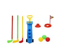 Uqezagpa 9Pieces Kids Golfing Toy Set with Clubs and Ball for Indoor Outdoor Sport Sport and Fine Motor Skill Development Safe Golf Toy for Toddler