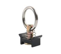 Uqezagpa Accessoire de piste en aluminium robuste de 1 814,4 kg, résistance à la rupture et à l'érosion, anneaux de montage pour contrôle des cargaisons, points d'arrimage de moto en L