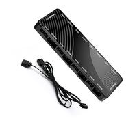 Uqezagpa Adaptateur de hubs de ventilateur multivoies 8 ports pour PWM contrôlés et adressables RVB, fond de panier pour boîtier de PC, adaptateur de hubs de ventilateur PC