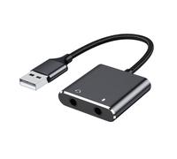 Uqezagpa Adaptateur de son USB Carte Son Externe pour PC et Ordinateur Portable Micro USB Adaptateur vers 3.5mm pour Casque