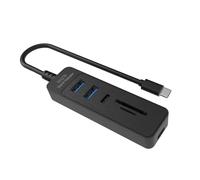 Uqezagpa Adaptateur d'extension USB 3.0 avec port de type C et lecteurs de cartes mémoire, compatible avec plusieurs systèmes à vitesse rapide USB rapide USB