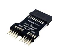 Uqezagpa Adaptateur interne USB 3.0 19 broches/20 broches vers double USB 2.0 9 broches pour extension de carte mère et extension d'en-tête USB de contrôle de couleur