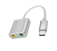 Uqezagpa Adaptateur son USB, carte son externe pour PC et ordinateur portable, adaptateur de microphones USB vers 3,5 mm pour casque