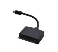 Uqezagpa Adaptateur USB 3.0 vers SATA pour disque dur externe 2,5" pour transfert de données HDD avec deux ports USB A et C Lecteur de disque externe OS multiples