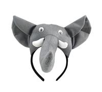 Uqezagpa Adorkable Serre-tête éléphant pour bal de fin d'année, anniversaire - Bandeau amusant - Motif éléphant de dessin animé