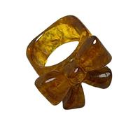 Uqezagpa Anneaux en résine accrocheurs avec nœud papillon pour embellir le quotidien et les fêtes, Diameter 5cm, Résine