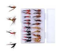 Uqezagpa Appâts de pêche à la mouche professionnels avec poids et étui de rangement pour hameçon adapté aux débutants