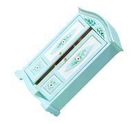 Uqezagpa Armoire miniature peinte à la main avec compartiments intérieurs pour petite maison de poupée, accessoires de maison de poupée, meubles de poupée en bois