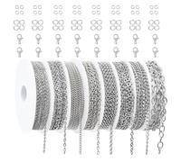 Uqezagpa Assortiment de chaînes polyvalentes en acier inoxydable pour une utilisation longue durée et accessoire tendance pour les styles jeunes Collier polyvalent, taille unique, Comme décrit, Comme