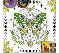 Uqezagpa Astrologie Tarots Nappe de table métaphysique Tapis de jeu de société Pendule Divinations Nappe de jeu de société Tapis de divinations Tapis d'astrologie Nappe de table de tarot pour la
