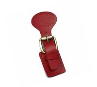 Uqezagpa Attaches pratiques en cuir pour sac à main et sac à bandoulière, fermeture de sac à main, accessoires d'artisanat en cuir, Rouge, One Size