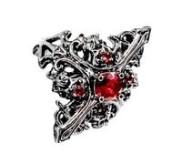 Uqezagpa Bague de déclaration - Bijou vintage unique offrant un look tendance pour ceux qui embrassent l'individualité gothique punk pour femme, One Size, Comme décrit, Comme décrit.