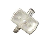Uqezagpa Bagues carrées tendance avec ouverture réglable pour femmes et filles - Bijoux élégants et non conformistes