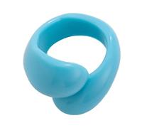 Uqezagpa Bagues colorées en acrylique à double gouttelettes faites à la main, bijoux de déclaration pour femme, accessoire de fête, accessoire confortable à porter, taille unique, Comme décrit, Comme