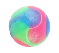 Uqezagpa Balle d'interaction lumineuse résistante à la mastication pour chiots et chats - Balle clignotante rebondissante en caoutchouc pour intérieur - Jouet résistant à la mastication