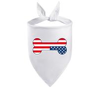 Uqezagpa Bandana pour animaux de compagnie Décorations Julycostume Serviette triangulaire Écharpe pour chien Foulard pour animal domestique 4 juillet