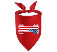 Uqezagpa Bandana pour animaux de compagnie Décorations Julycostume Serviette triangulaire Écharpe pour chien Foulard pour animal domestique 4 juillet