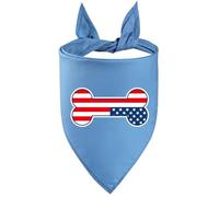 Uqezagpa Bandana pour animaux de compagnie Décorations Julycostume Serviette triangulaire Écharpe pour chien Foulard pour animal domestique 4 juillet